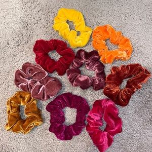 🍄Scrunchie Set of 9 Warm Colors